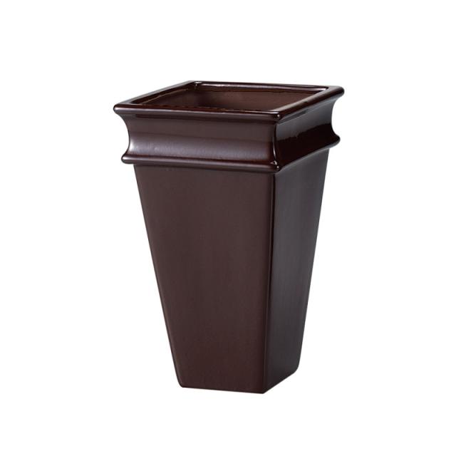 花瓶 フラワーベース Stand SQUARE VASE スクエア ベース brown （1個入り） [120-966-200] [p160] ストーンウェア （代引き不可） インテリア ディスプレイの通販は
