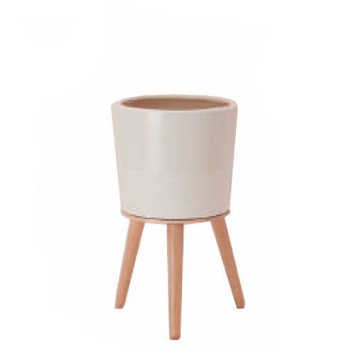 花・観葉植物用ポット エルナ 40 W ceramic （1個入り） 40028 脚付き （代引き不可） スタンド鉢カバー FARM （p49）の通販は