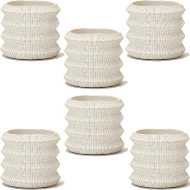 花・観葉植物用ポット レギナ 11 W ceramic （6個入り） 41022 鉢タイプ （代引き不可） ミニ鉢カバー FARM （p37）の通販は