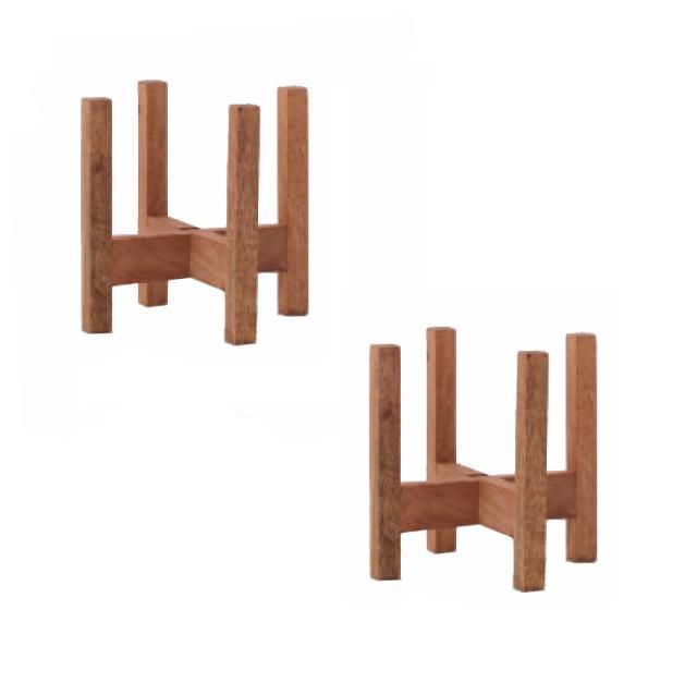 花・観葉植物用ポット ウッドスタンド ミドル 角脚 15 stand （2個入り） 77121 木製 （代引き不可） スタンド FARM （p167）の通販は 6,609円