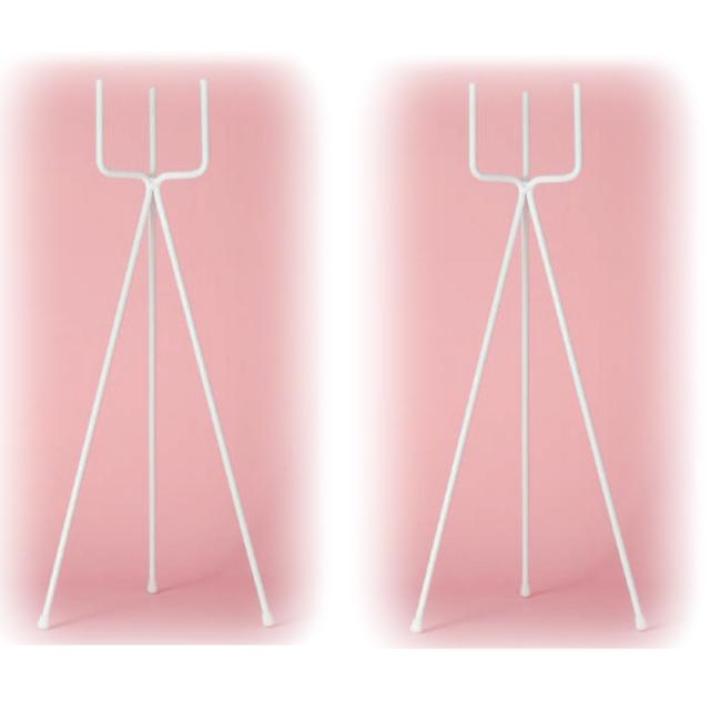 花・観葉植物用ポット ポットスタンド フォーク 60 ホワイト stand （2個入り） 83012 底寸11cmまで用 （代引き不可） スタンド FARM （p173）の通販は 8,280円