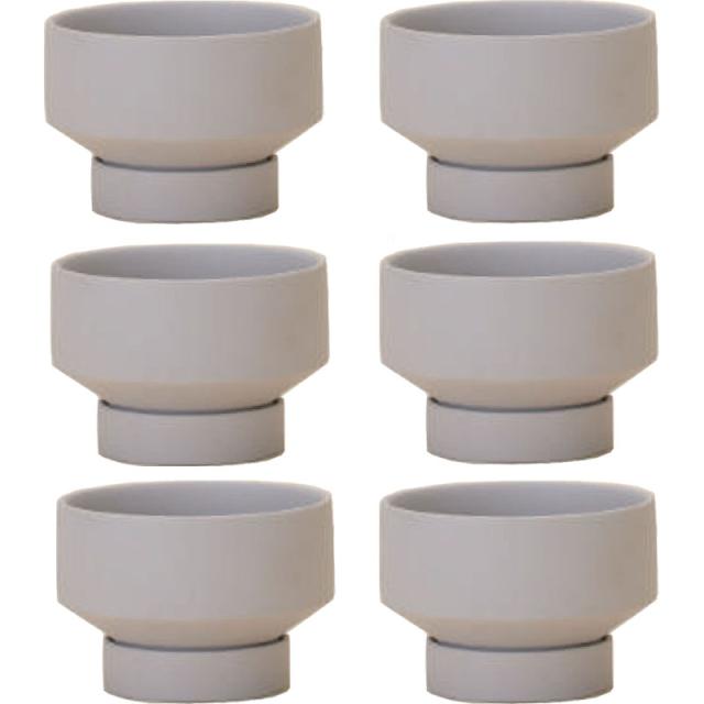 花・観葉植物用ポット サンナ 8 H ceramic (6個入り) 84046 受皿付き (代引き不可) ミニポット プランター FARM (p15)の通販は 8,569円