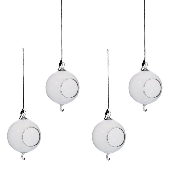 花・観葉植物用ポット ハンギング ベイス ボール 12 glass （4個入り） 93002 吊るしタイプ （代引き不可） ハンキングポット FARM （p227）の通販は