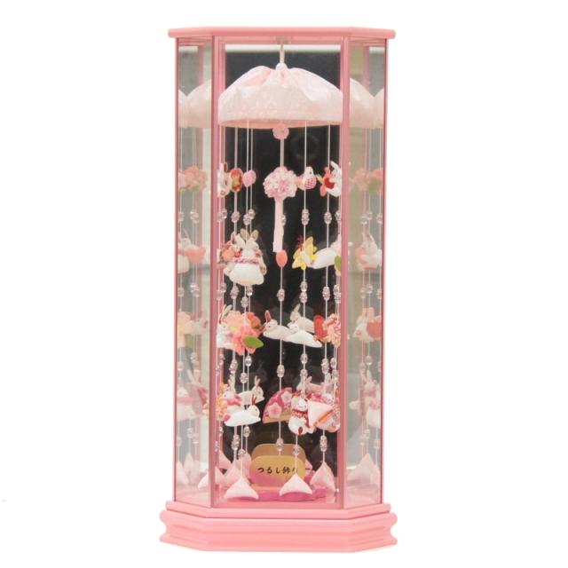 吊るし飾り まり飾り つるし雛 白うさぎ turu-ya パールピンクケース入り 高さ68cm (24hina-ya-to0004) ひな人形 雛祭の通販は