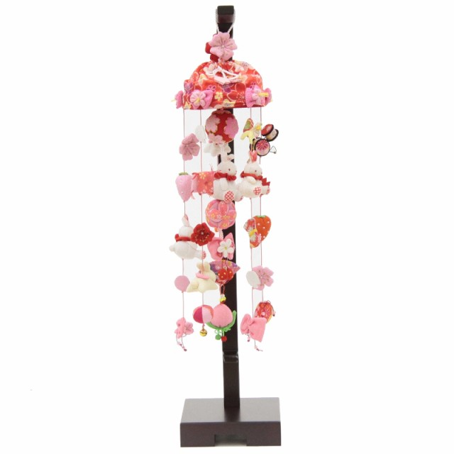 吊るし飾り まり飾り つるし雛 桜うさぎ turu-ya スタンド 高さ65.5cm