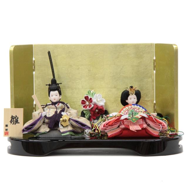 雛人形 親王平飾り 楕円 NO.1 幅37cm 金屏風 2人 (24hina-ya-to0040) ひな人形 雛祭の通販は雛人形