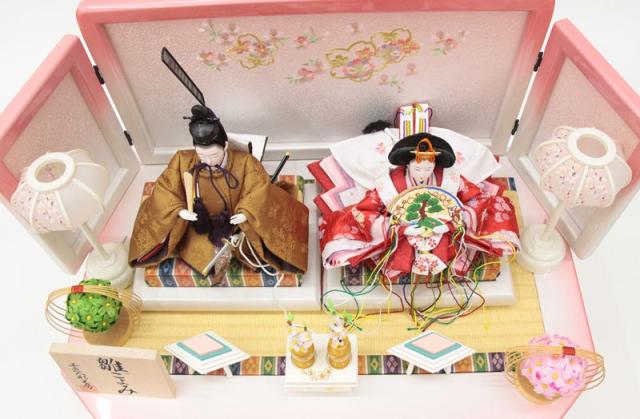 雛人形 親王収納飾り 雛ごよみ 金襴 京芥子 hn401 hs41 24hina-ya