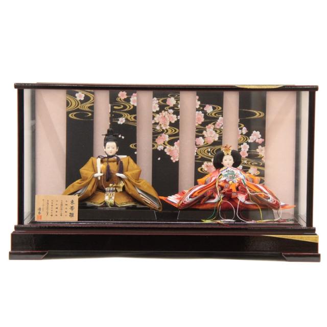 雛人形 親王ケース入り 優香 束帯雛 京十一番 黄櫨染 hn350 hs447 幅64cm 逸品ケース 2人 (24hina-ya-to0464) ひな人形 雛祭の通販は