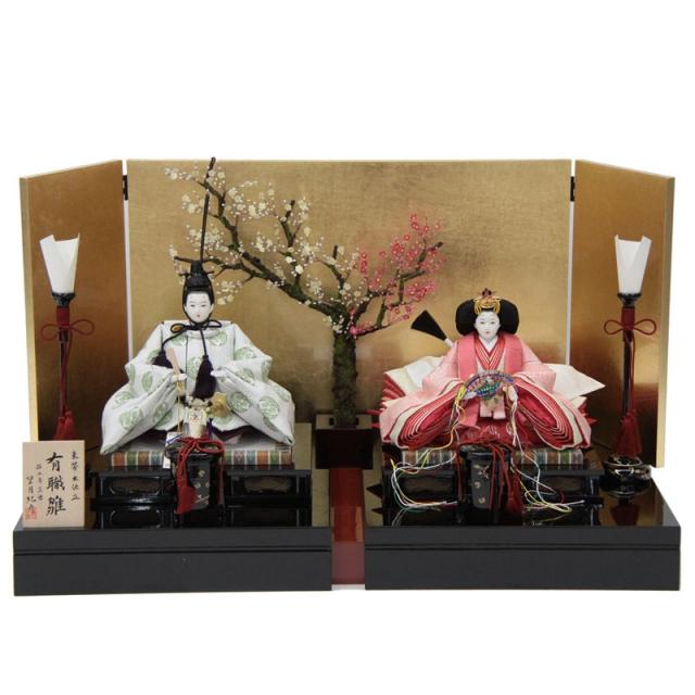雛人形 親王平飾り 三世 望月紀彦 有職雛 京十一番 正絹 hn345 hs928 幅60cm 彩美箔セット 小 2人 (24hina-ya-to0944) ひな人形 雛祭の通販は 95,700円