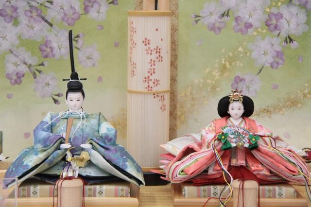 アウトレット品 雛人形親王平飾り 親王飾りセット 金彩 祇園桜セット 高床式 22a-ya-2887 東京久月 雛人形 立親王平飾りセット・アウトレット商品 東京久月雛人形立
