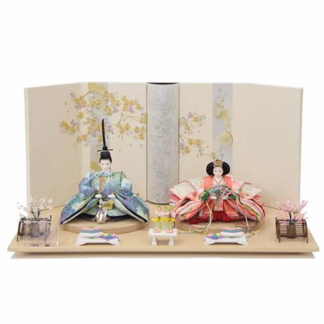 雛人形 親王平飾り 小出松寿 熊倉謹製頭 京十一番 東山 スワロフスキー blue hn272 hs1119 幅65cm 日和 (24hina-ya-to1158) ひな人形 雛祭の通販は