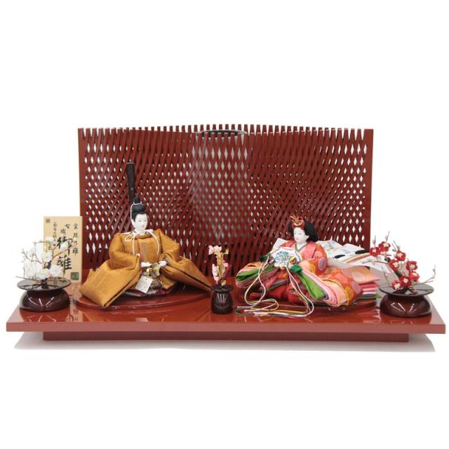 雛人形 親王平飾り 小出松寿 平安 京十一番 黄櫨染 hn47 hs1205 幅70cm H-86 (24hina-ya-to1235) ひな人形 雛祭の通販は