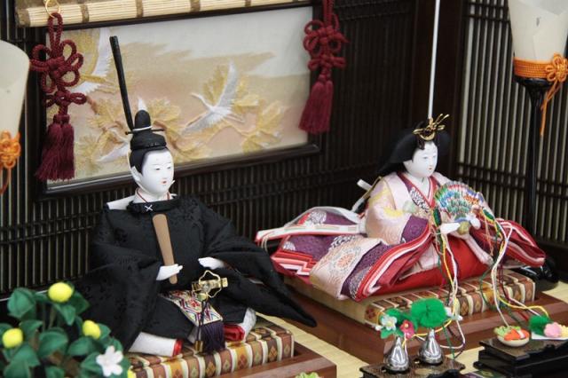 雛人形親王平飾り 望月麗光 京十番 正絹雪鶴 hn77 hs1384 24hina-