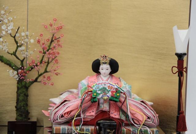 ひな祭り★雛人形★親王飾り★展示品⑫ ひな人形 親王飾り 蘇芳帯織 祥秀作