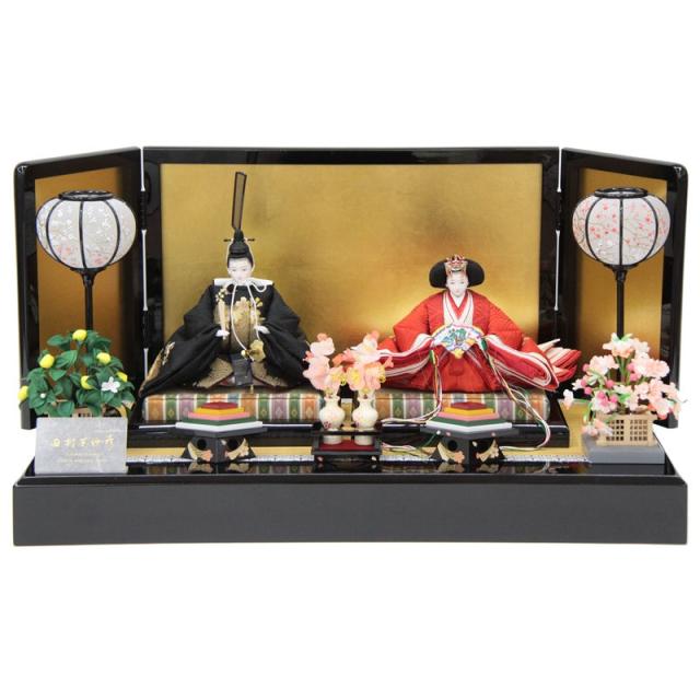 雛人形 親王平飾り 田村芙紗彦 熊倉謹製頭 京十一番 金雲金梅 hn216 hs1424 幅69cm 金屏風 (24hina-ya-to1438) ひな人形 雛祭の通販は