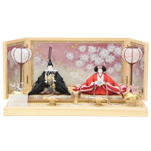 雛人形 親王平飾り 田村芙紗彦 熊倉謹製頭 京十一番 金雲金梅 hn216 hs1624 幅69cm 押し花屏風 春告げ桜 (24hina-ya-to1638) ひな人形 雛祭の通販は 134,000円