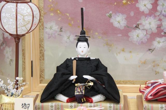 【送料無料】★美品　寿慶　＃ひな飾り　＃お内裏様　＃お雛様　＃雪洞＃屏風＃紅白梅 ひな人形 京十一番 親王飾り 金屏風 赤毛せん【展示特価品