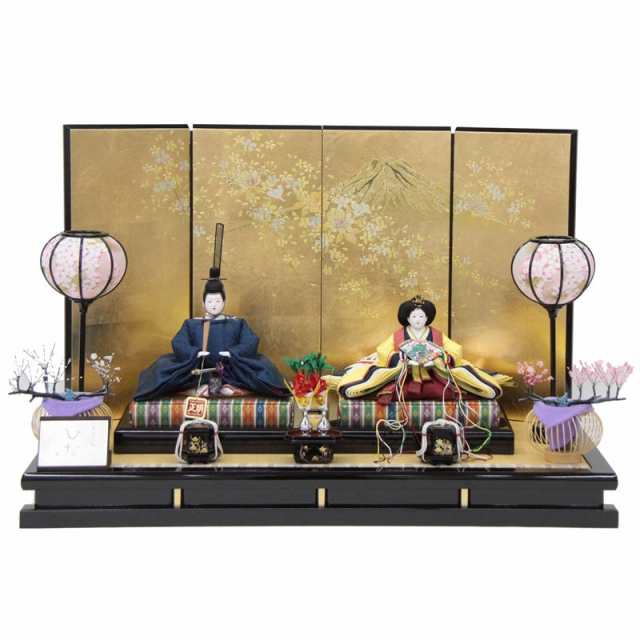 雛人形 親王平飾り 清水久遊 ひな 三五親王 正絹唐織 草木染 hn173 hs1911 幅80cm 富士桜 (24hina-ya-to1930) ひな人形 雛祭の通販は