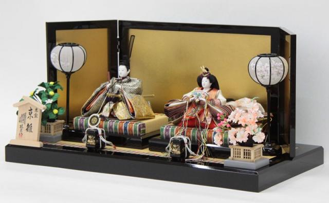 美品】久月 光園作 雛人形 親王平飾り 金沢金箔屏風 【公式通販】