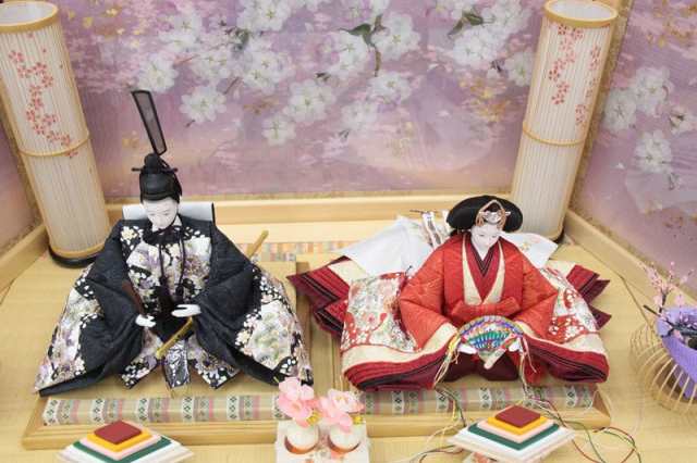 雛人形 親王平飾り 田村芙紗彦 熊倉謹製頭 京十番 花咲く本のせかい hn327 hs1986 幅80cm 押し花屏風 新小春 (24hina-ya-to1995) ひな人形 雛祭の通販は
