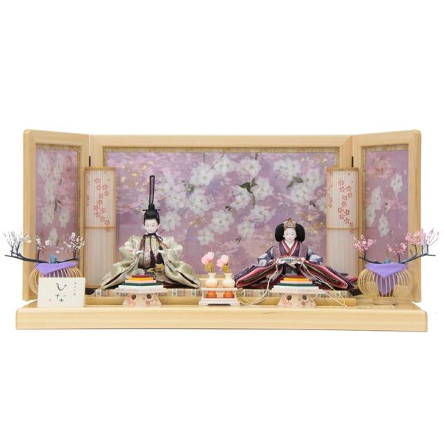 雛人形 親王平飾り 清水久遊 熊倉謹製頭 三五親王 エディション 京織 hn296 hs1986 幅80cm 押し花屏風 新小春 (24hina-ya-to2005) ひな人形 雛祭の通販は 191,000円