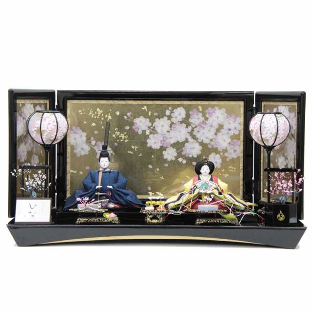 雛人形 親王平飾り 清水久遊 ひな 三五親王 正絹唐織 草木染 hn173 hs2010 幅80cm 押し花屏風 さくら雅 (24hina-ya-to2017) ひな人形 雛祭の通販は