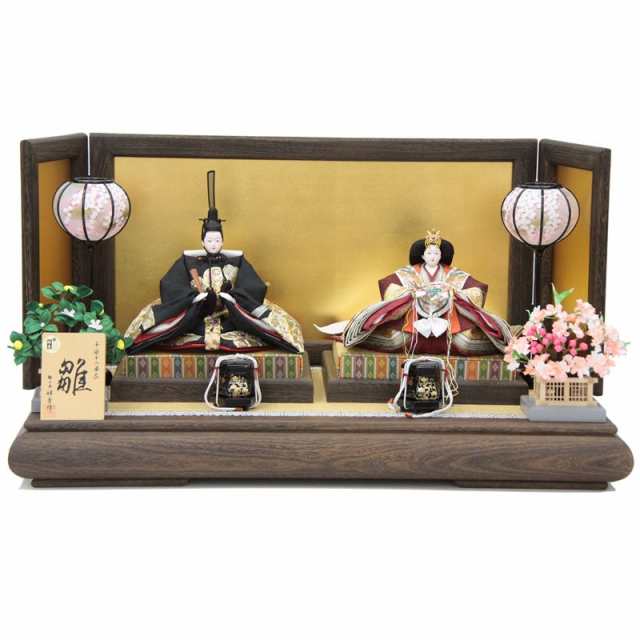 雛人形 親王平飾り 平安十二単衣 金駒刺しゅう 小十番 松竹梅 hn227 hs2153 幅90cm 焼桐 金沢絹目 (24hina-ya-to2153) ひな人形 雛祭の通販は