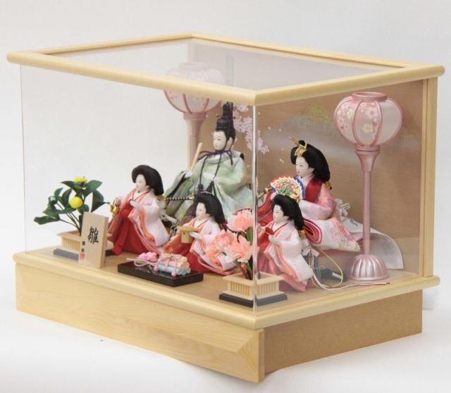 売り切り○保管新品 激安♪61巾 アクリルケース入り ひな人形 雛人形