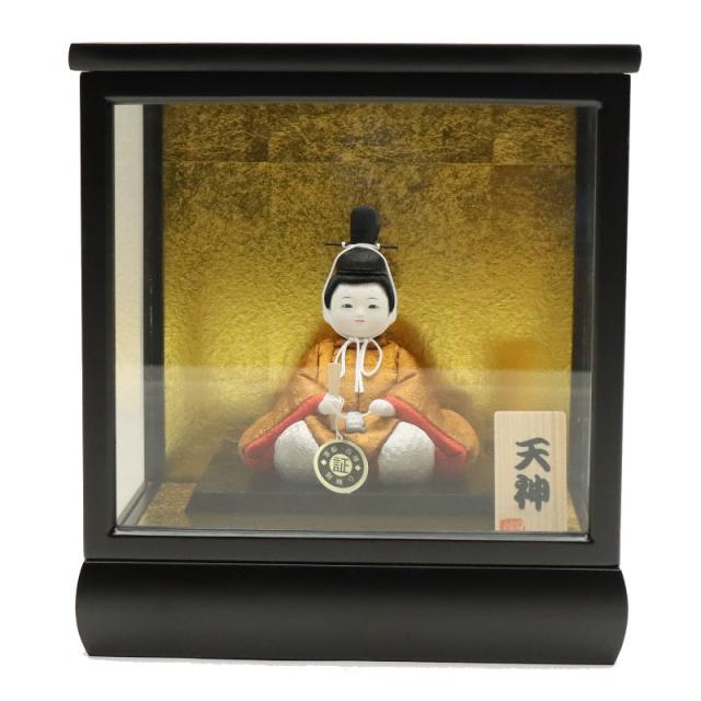 天神様人形 ケース入り 木目込み人形 子ども天神 （小） 幅23cm （k-22） 金襴黄櫨染 烏帽子 菅原道真公 学問の神様 合格祈願の通販は 22,940円
