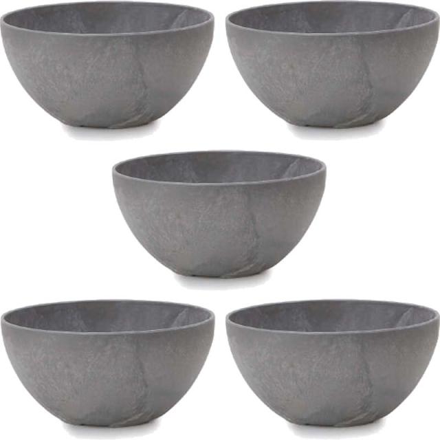 花・観葉植物用ポット アートストーン ボウル L 31 グレー（5個入り）ar-005h31e [KTp229] 中型ポット （代引き不可）ホテル・オフィスビル・店舗 エクステリア インテリアの通販は鉢・プランター