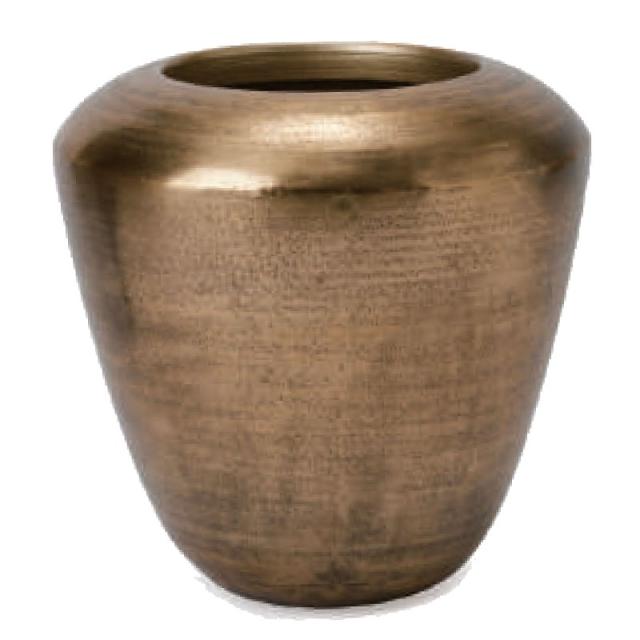 花・観葉植物用ポット アンワール ハムザ M 50/B アンティークゴールド（1個入り）aw-002g50e [KTp213] 大型鉢カバー （代引き不可）ホテル・オフィスビル・店舗 インテリア ディスプレイ