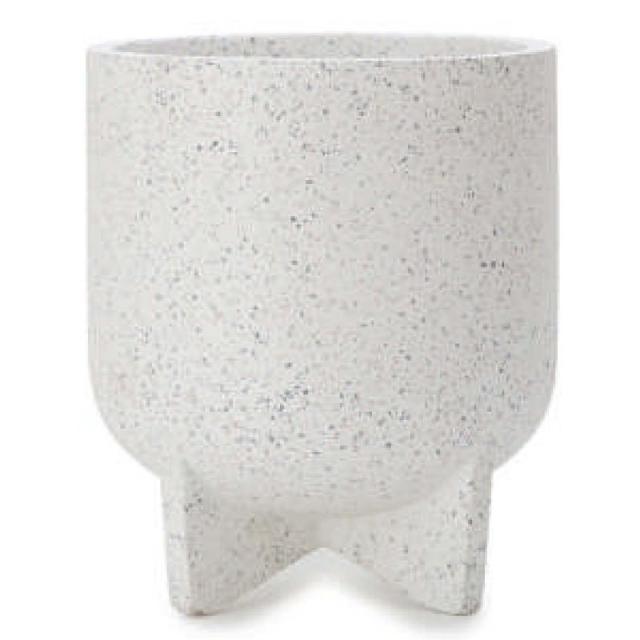 花・観葉植物用ポット コーテス マジス S 30/A ホワイトテラゾ（1個入り）ct-009w10e [KTp157] 中型ポット （代引き不可）ホテル・オフィスビル・店舗 インテリア エクステリアの通販は 10,780円