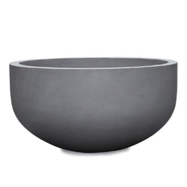 花・観葉植物用ポット マグナス ボウル L 128 グレー（1個入り）kol-m1h128 [KTp25] 特大ポット （代引き不可）ホテル・オフィスビル・店舗 エクステリア ガーデンの通販は