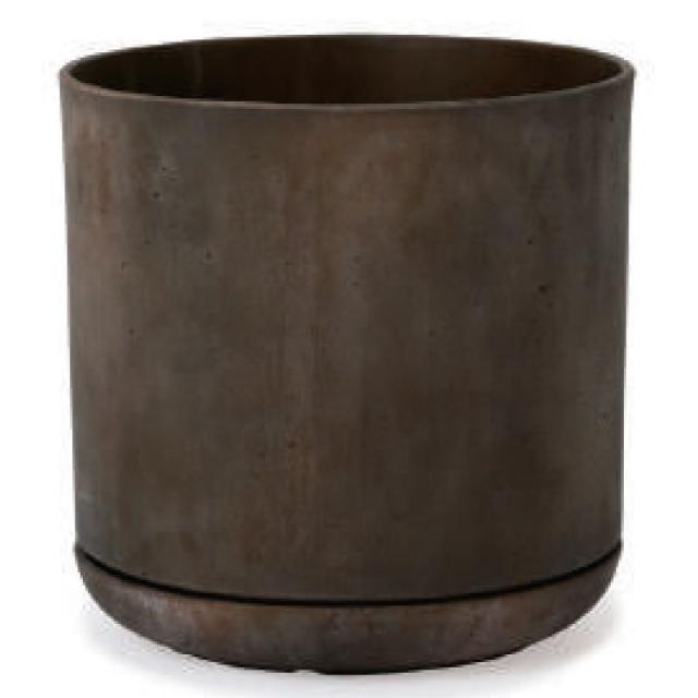 花・観葉植物用ポット ライム ドゥオ ユーポット＆ソーサー M 12号/A ブロンズ（1個入り）lm-201c12p [KTp117] 中型ポット 受皿付 （代引き不可）ホテル・オフィスビル・店舗 インテリア エクステリアの通販は 18,300円