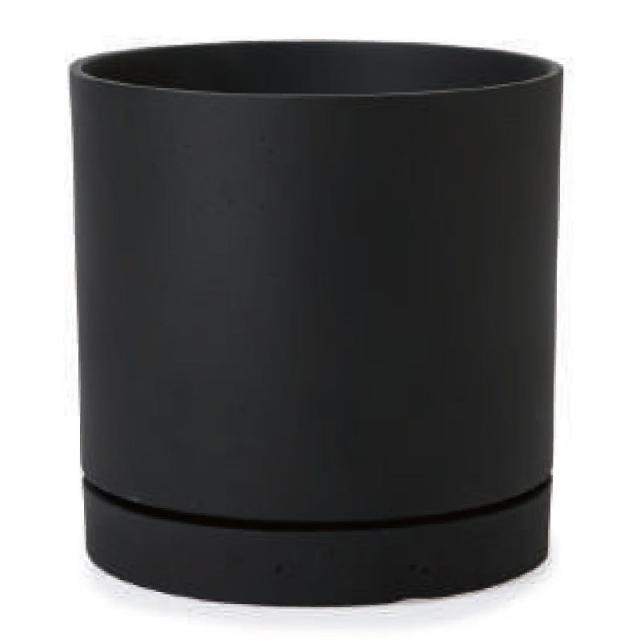 花・観葉植物用ポット ライム ドゥオ シリンダー＆ソーサー M 12号/A ダークグレー（1個入り）lm-202h12p [KTp117] 中型ポット 受皿付 （代引き不可）ホテル・オフィスビル・店舗 インテリア エクステリアの通販は 17,812円