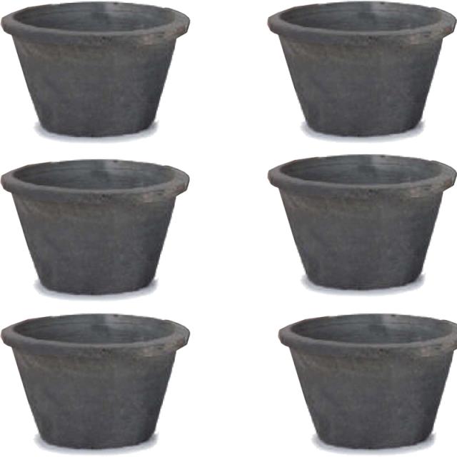 花・観葉植物用ポット モスポット スタンダード グレー M 6号 灰（6個入り）ms-100b06e [OLp289] 小型ポット （代引き不可）ホテル・オフィスビル・店舗 エクステリア ガーデンの通販は