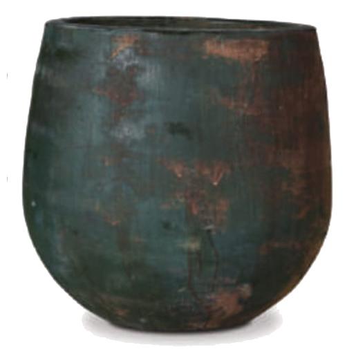 花・観葉植物用ポット リダン ミドル S 23/A ブラウン/グリーン（1個入り）rd-001g23e [KTp297] 小型ポット （代引き不可）ホテル・オフィスビル・店舗 エクステリア インテリアの通販は 9,980円