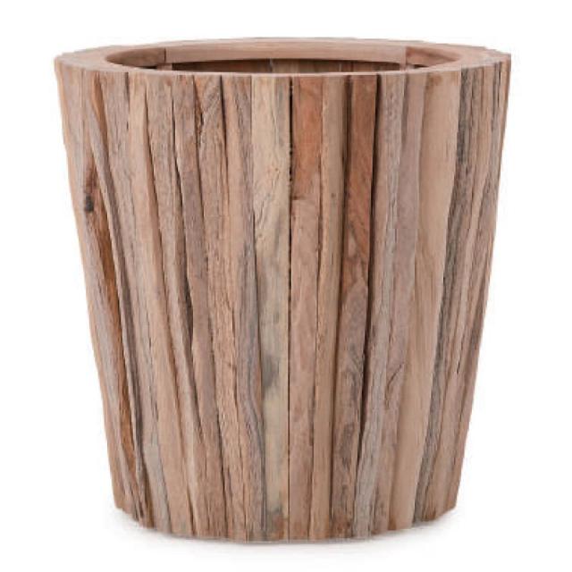 花・観葉植物用ポット ナチュラルウッド チークウッド コニック M 45/B（1個入り）tk-001x45e [KTp393] 大型ポット （代引き不可）ホテル・オフィスビル・店舗 インテリア ディスプレイ