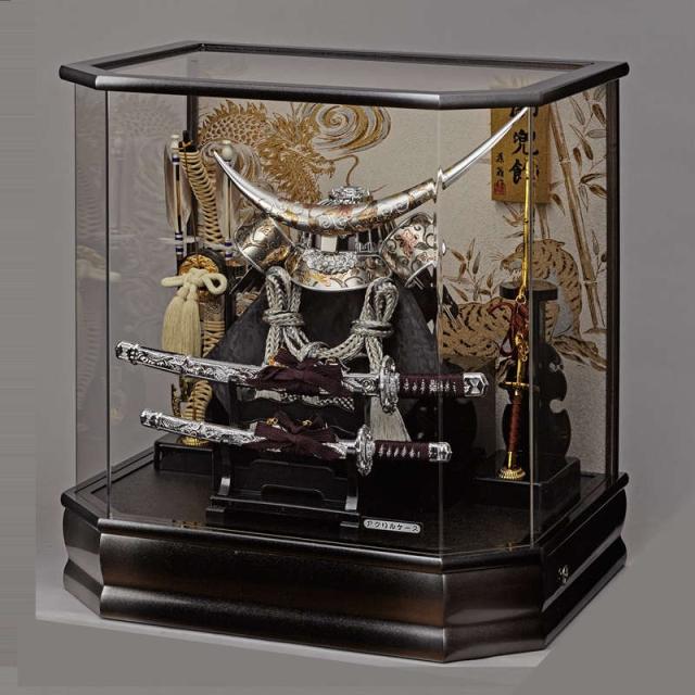 伊達政宗 武者人形 ガラスケース入り 約30cm 五月人形 ケース入り 兜