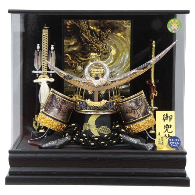 五月人形 着用兜 ケース飾り  幅62cm（245to0022）着用上杉 175-769 戦国武将 アクリルケース  端午の節句 インテリアの通販は 99,800円