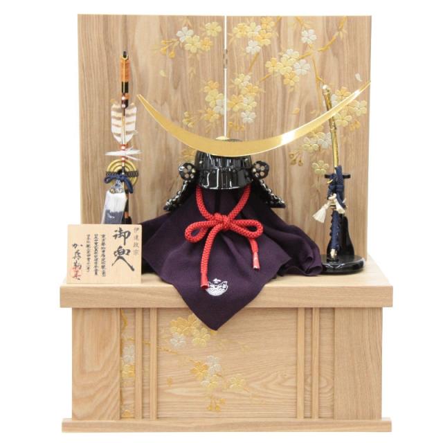五月人形 兜 収納飾り 1/3 幅45cm（245to0090）鞆美 伊達政宗 江戸甲冑 白木タモ淡彩桜 ym1095n（gk48b/yb1073/yd1023/yy1025/gs88） 端午の節句 インテリアの通販は 202,000円