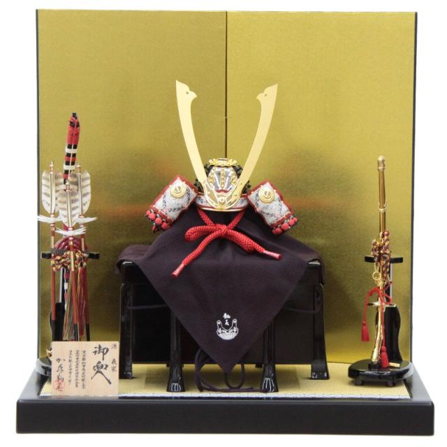 五月人形 兜 平飾り 1/3 幅62cm（245to0426）鞆美 源義家 金 江戸甲冑 二曲金屏風 ym1110（gk88/yb1042/yd1045/yy1020/gs413） 端午の節句 インテリアの通販は