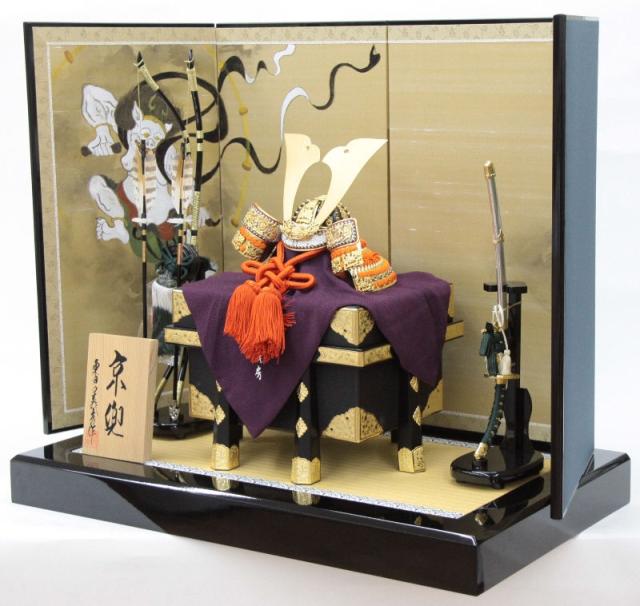 五月人形兜　 風神雷神屏風付き　 samurai helmet 五月人形兜 風神雷神屏風付き samurai helmet - メルカリ