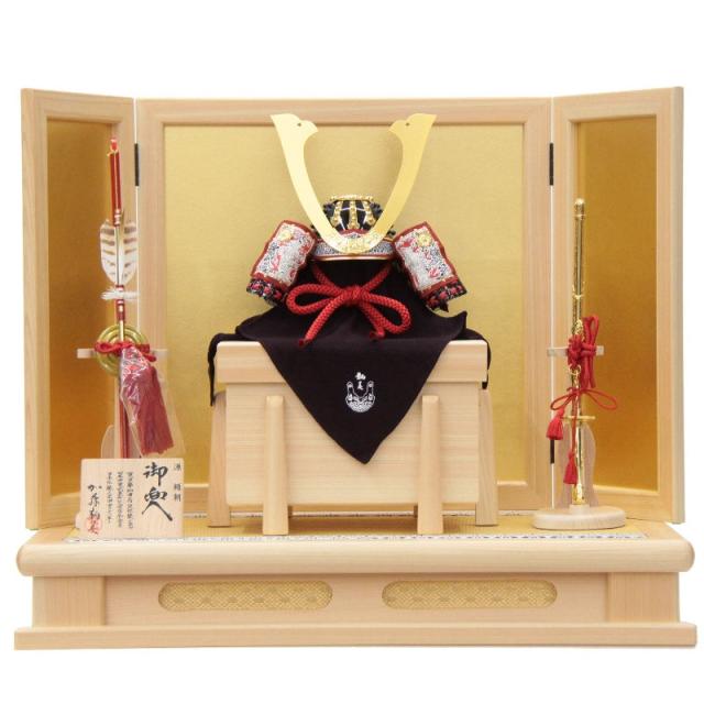 五月人形 兜 平飾り 1/3 幅65cm（245to0710）鞆美 源頼朝 江戸甲冑 桧三曲金屏風 ym1093n（gk87b/yb1097/yy1049/gs706） 端午の節句 インテリア 116,500円