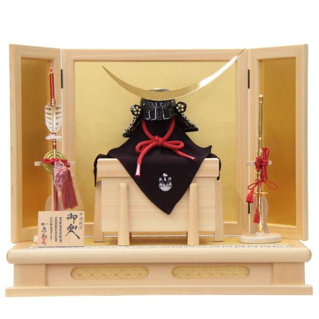 五月人形 兜 平飾り 1/3 幅65cm（245to0711）鞆美 伊達政宗 江戸甲冑 桧三曲金屏風 ym1095n（gk48b/yb1097/yy1049/gs706） 端午の節句 インテリアの通販は