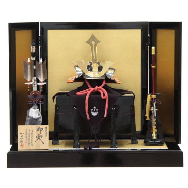 五月人形 兜 平飾り 1/2 幅75cm（245to1000）鞆美 豊臣秀吉 上笠 江戸甲冑 三曲金箔屏風 ym1106（gk108/yb1101/yd1044/yy1006/gs993） 端午の節句 インテリアの通販は 140,000円