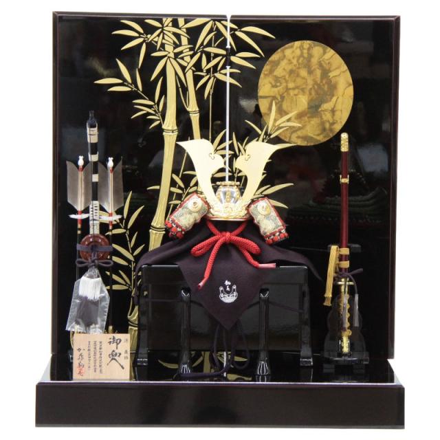 五月人形 兜 平飾り 1/3 幅65cm（245to1006）鞆美 源義経 萌葱 江戸甲冑 研出し月に竹屏風 ym1212（gk229/yb1019/yd1020/yy1006/gs1006） 端午の節句 インテリアの通販は 235,000円