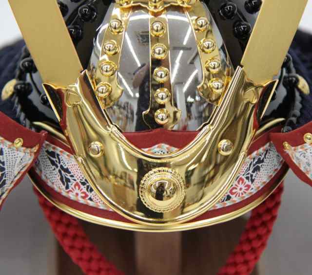 五月人形 兜 収納飾り 1/3 幅45cm（245to0110）鞆美 源義家 金 江戸