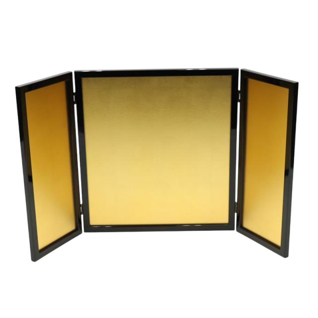 アウトレット品 インテリア 屏風単品 18号 金箔押 三曲屏風 飾り幅：70〜80cmcm (25a-ya-0253) 五人形 ディスプレイ 見切処分品