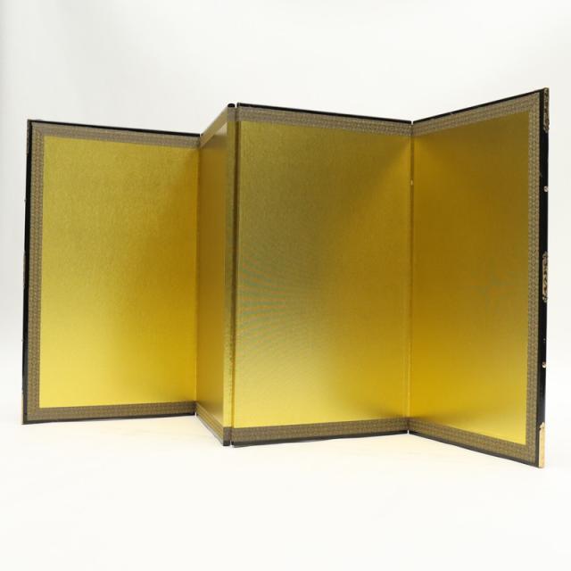 アウトレット品 屏風 単品 25号 松山 二曲一双屏風 黒 24a-ya-0513 アウトレット品 屏風 単品 25号 松山 二曲一双屏風 黒 飾り幅：100